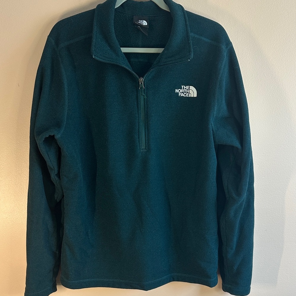 The North Face Men's Teal Zip-Up Sweater